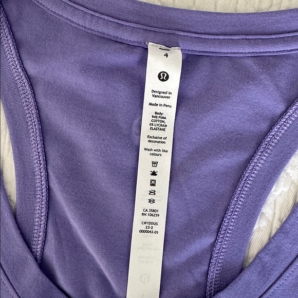 NWT Lululemon Love Tank Top purple size 4 - Picture 3 of 4